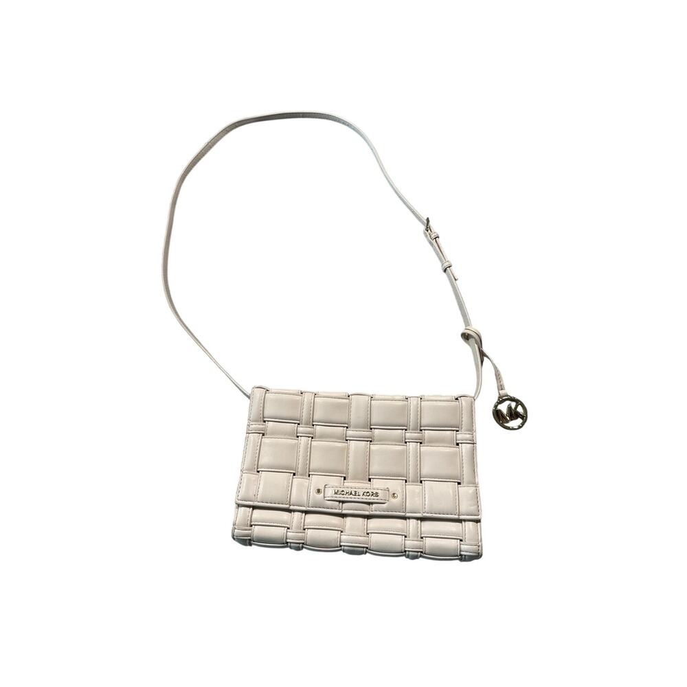 Michael Kors basket weave clutch crossbody